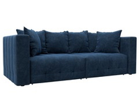 Диван прямой Лига-052 НПБ, BRUT 11 синий, Велюр, 128767