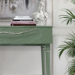 Консоль Арт Колор leaves Классик Сильвер Зеленый нефрит