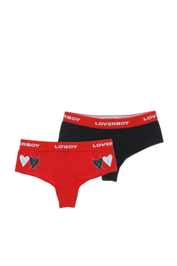 CHARLES JEFFREY LOVERBOY ШОРТЫ ЧЕРНЫЕ + КРАСНЫЙ