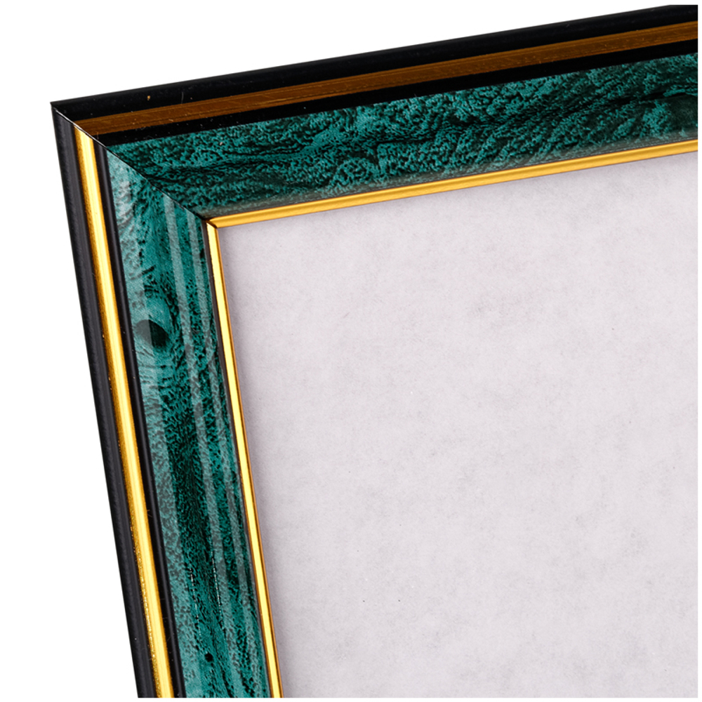 Рамка пластиковая, OfficeSpace, №2, малахит, стекло, 21х30 см