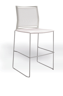 Web стул на полозьях кухонный/барный со спинкой-сеткой