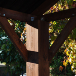 Dipriz Уличная беседка из массива сосны со двускатной крышей, 4х3 м