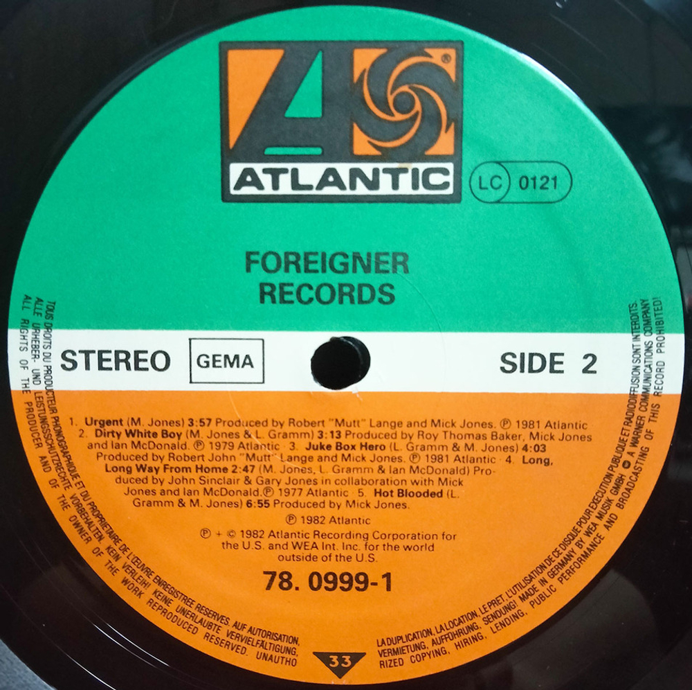 Foreigner / Records (LP)