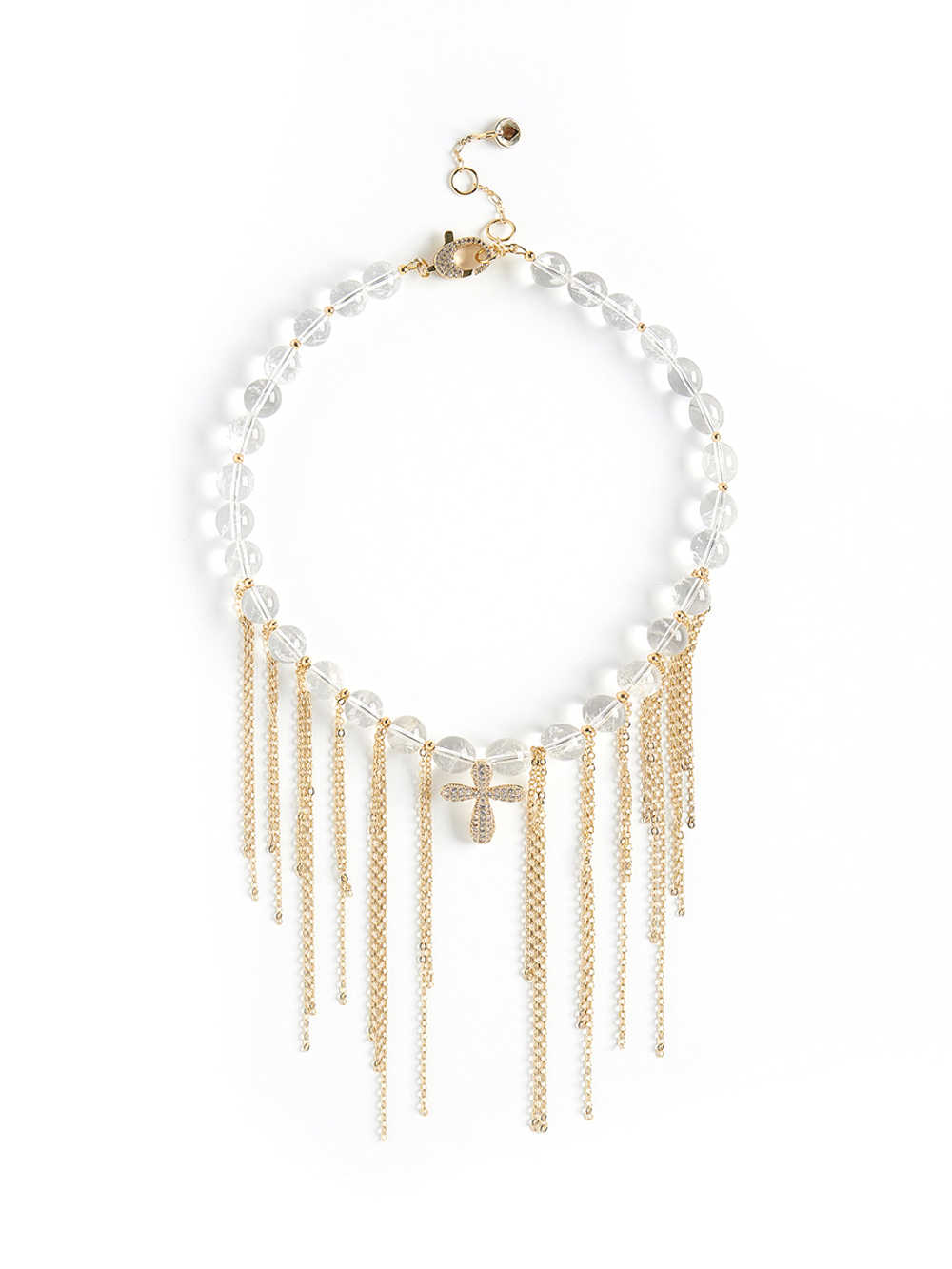 Колье "Mountain Plump Cross" Gold