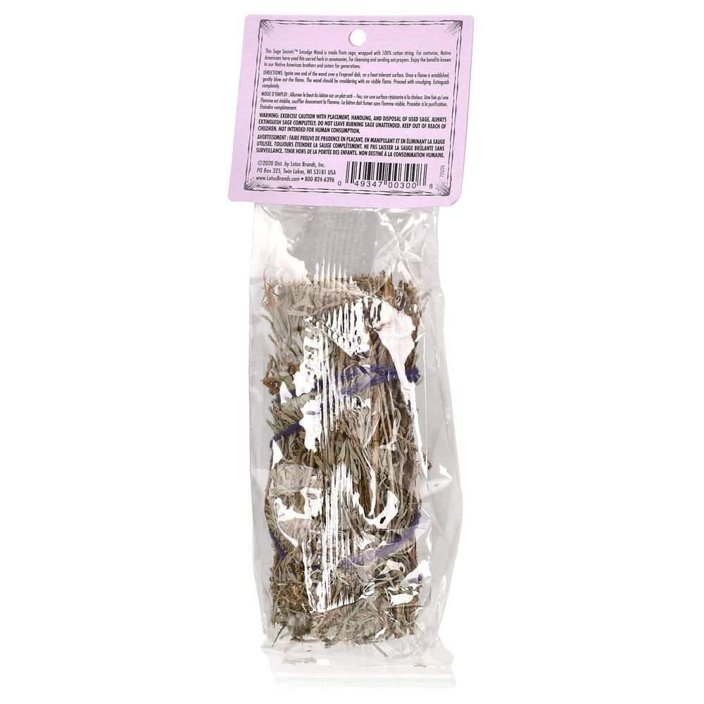 Sage Spirit, Благовоние коренных американцев, Шалфей, 1 палочка для окуривания малого размера (10-12 см)