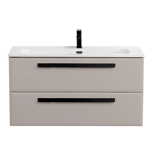 Тумба с раковиной Cezares ECO-CER-N-1200-2C-SO-GCO-P+CZR-8073-120 Серо-бежевая матовая