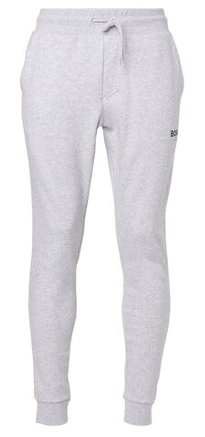 Мужские теннисные штаны Björn Borg Logo Pants - light grey melange