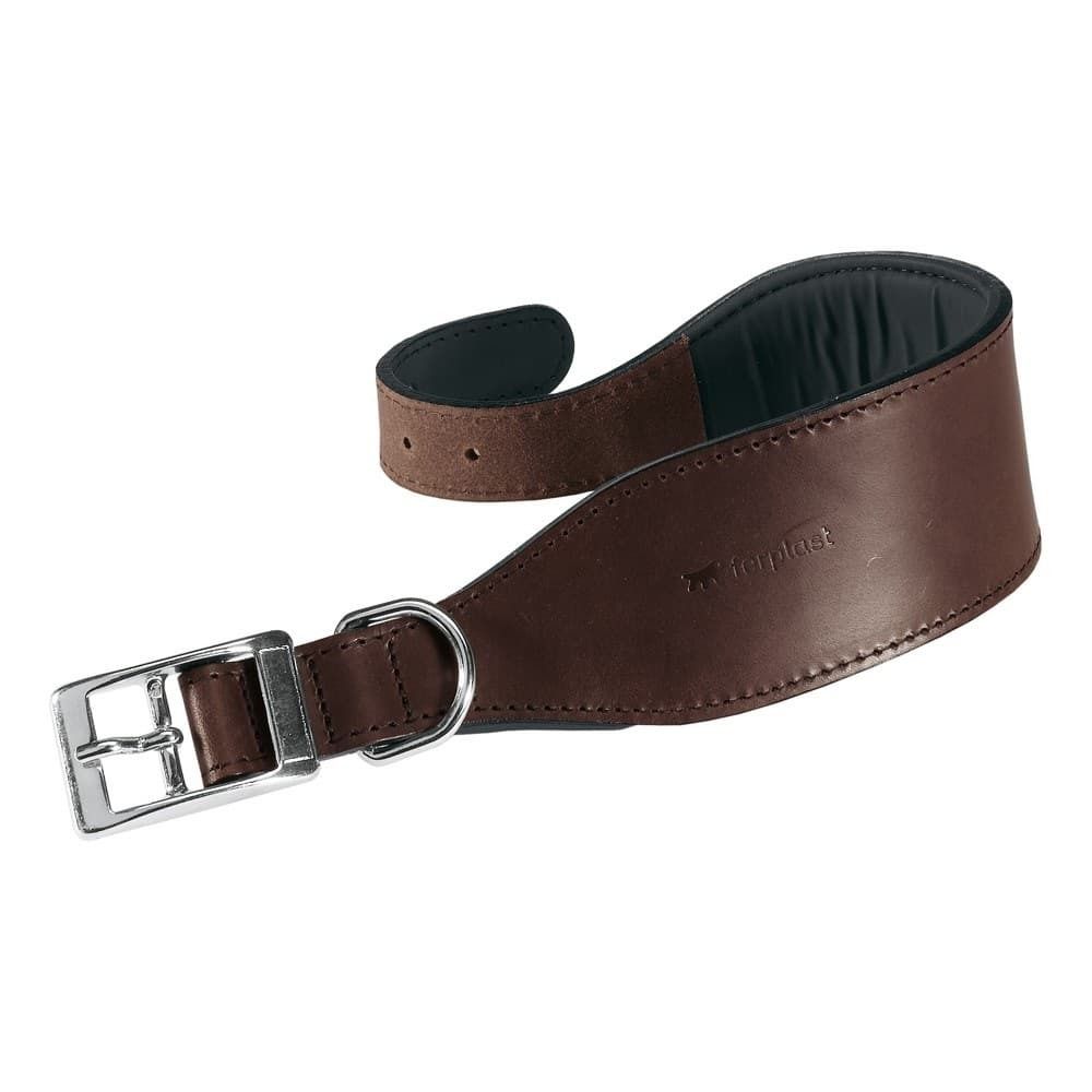 Ошейник VIP CW15/33 кожаный  + мягк.дополн. Коричневый