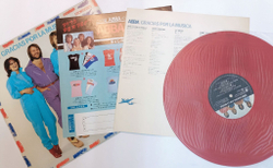 Винтажная виниловая пластинка LP ABBA Gracias Por La Musica (Japan 1980) (Red Vinyl, No Obi)