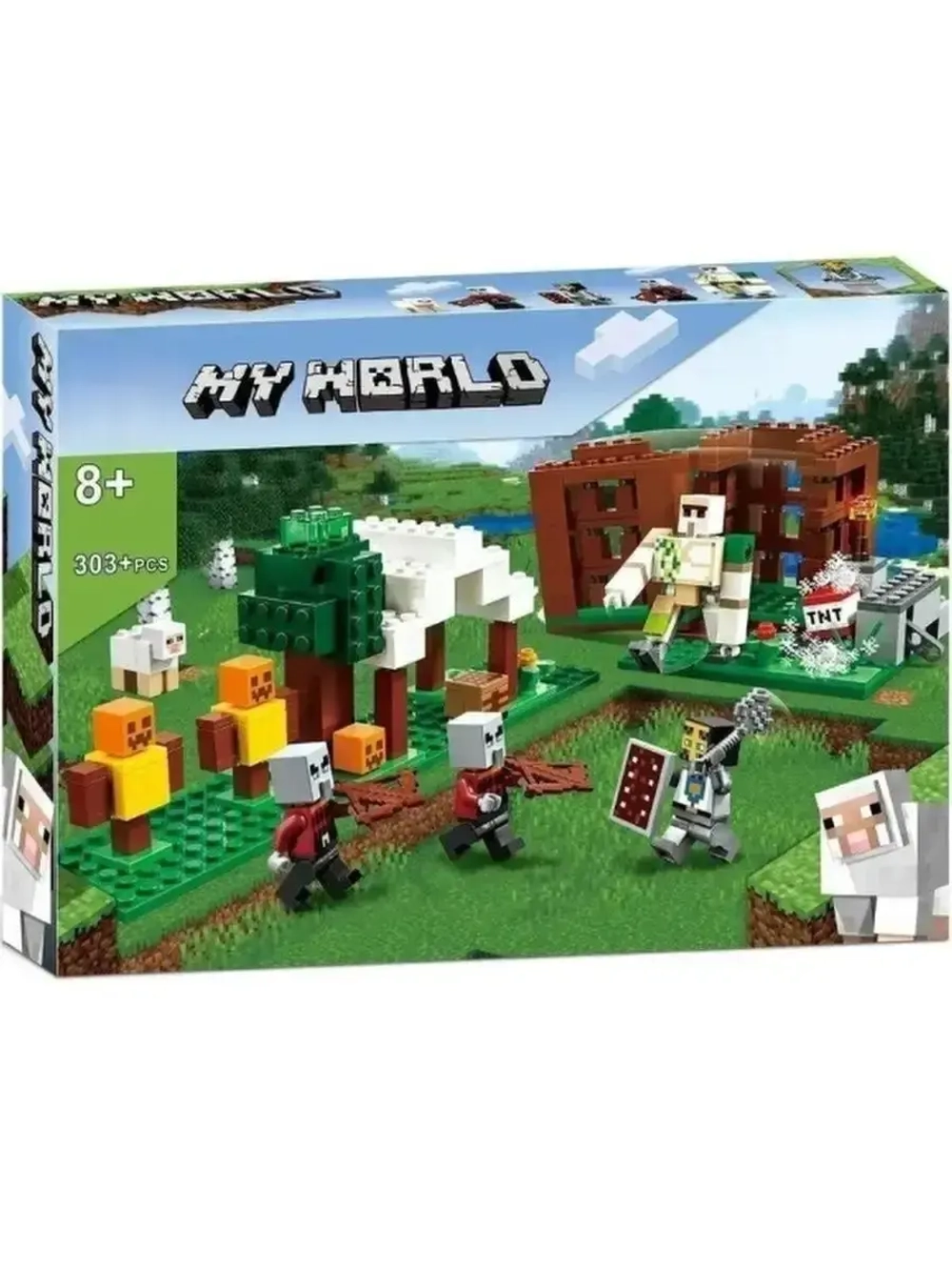 Конструктор Майнкрафт Аванпост разбойников 303 детали 1009