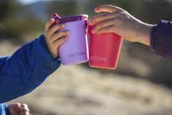 Детский стакан одностенный Klean Kanteen Kid Cup Straw Lid 10oz (296 мл) Rouge Red с трубочкой