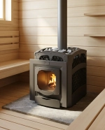 Печь для бани Былина-сетка 24 Ч Панорама (1.2)