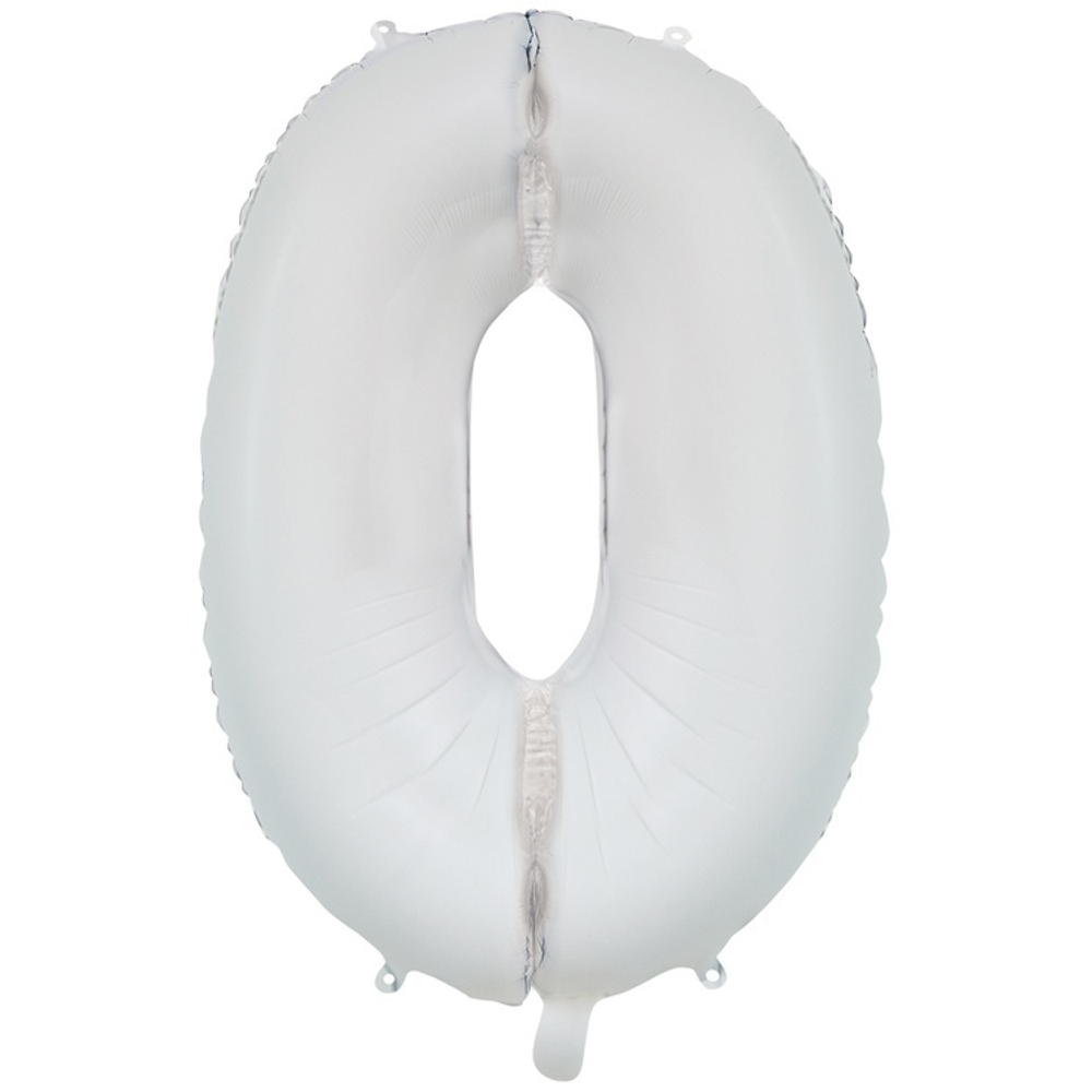 Шар ЦИФРА 0 White 26" 66 см