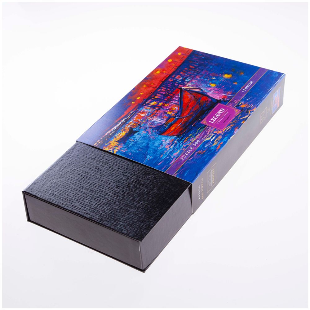 Пазл  500 эл. Hatber Premium "Legend Art Series. Вечерняя гавань", подарочная коробка + Постер