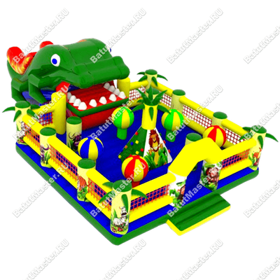 Надувной батут-горка "Сказочная поляна" 11*7*5 м