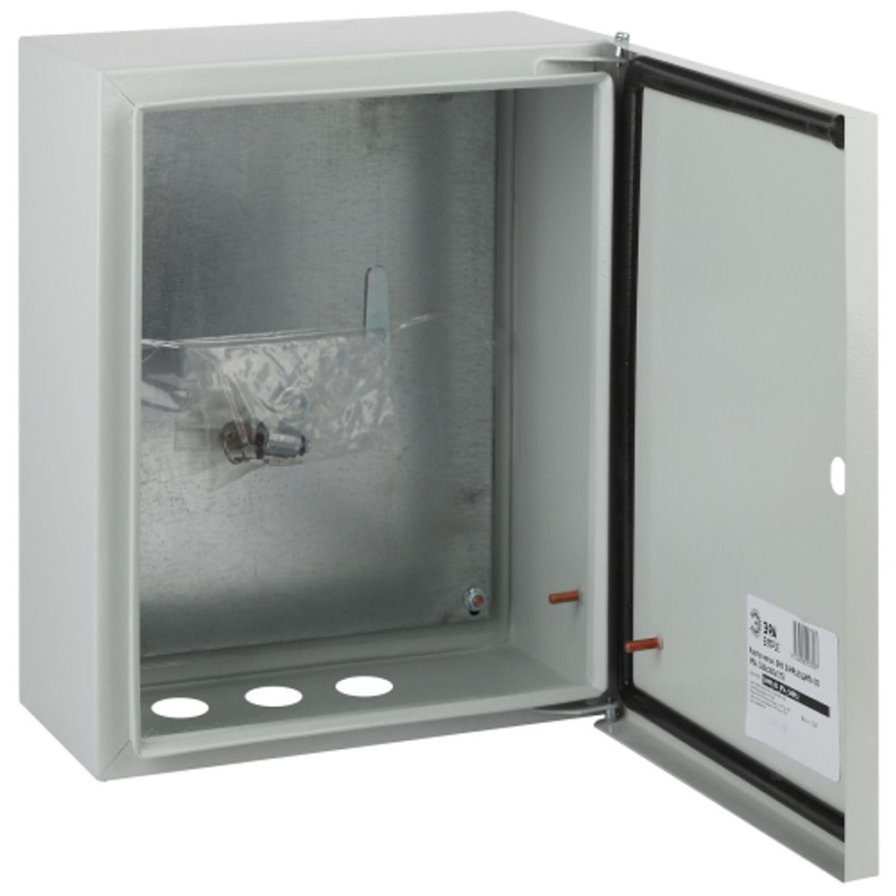 Корпус металлический ЭРА SIMPLE ЩМПг-03 (360x300x175) IP54 У2 серый | Корпуса металлические с монтажной панелью