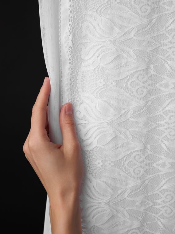 03-294 ОПТ Кружево эластичное 24 см, белый 001