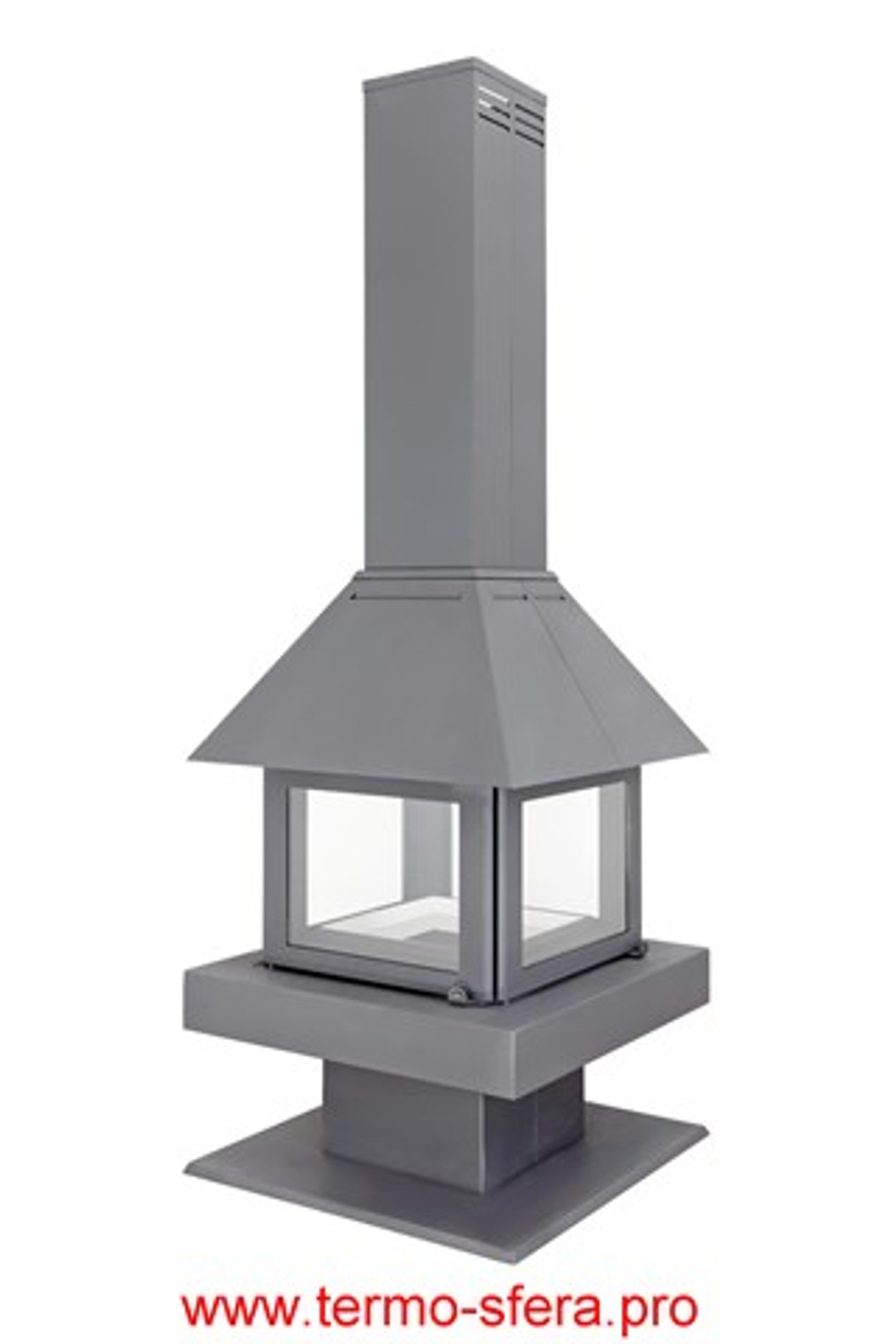 Камин ЭКЛИПС ОСТРОВНОЙ 4D графит