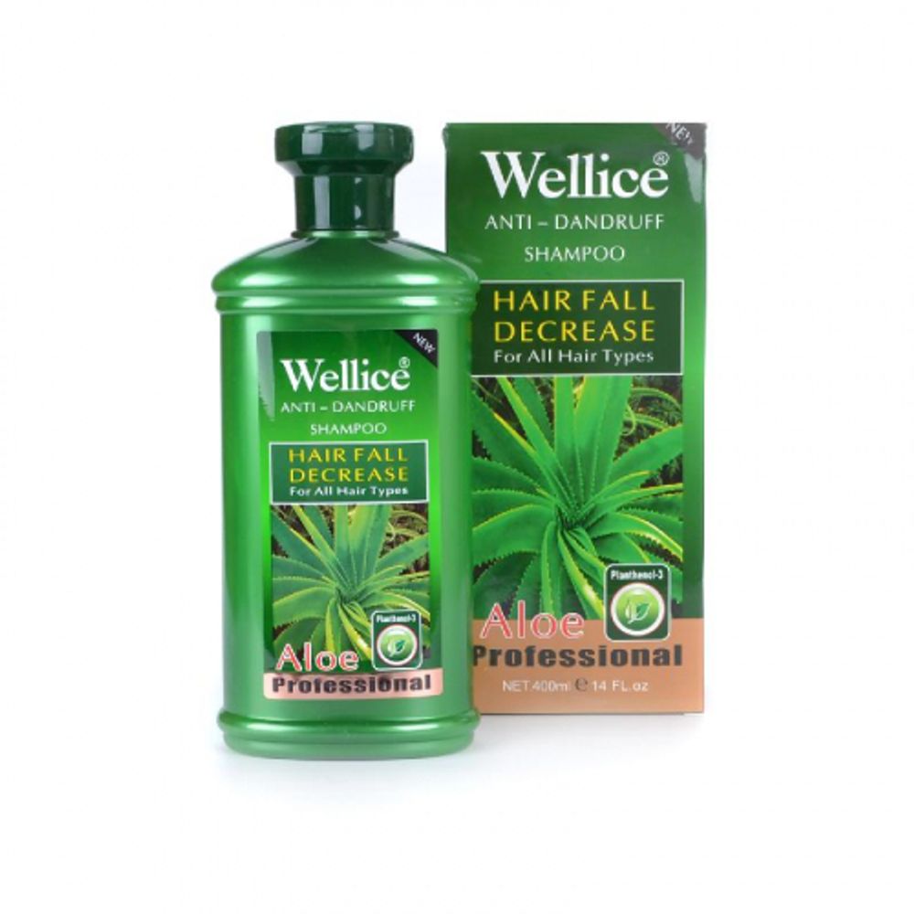 Шампунь Wellice Алоэ Вера увлажнение и восстановление, от потери волос, перхоти Aloe Hair Fall Decrease 400 мл