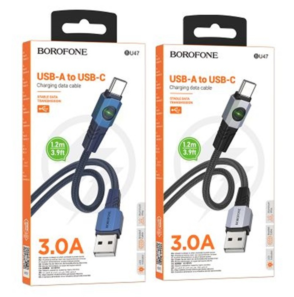 Кабель USB - TypeC BOROFONE BU47 (черный) 1м