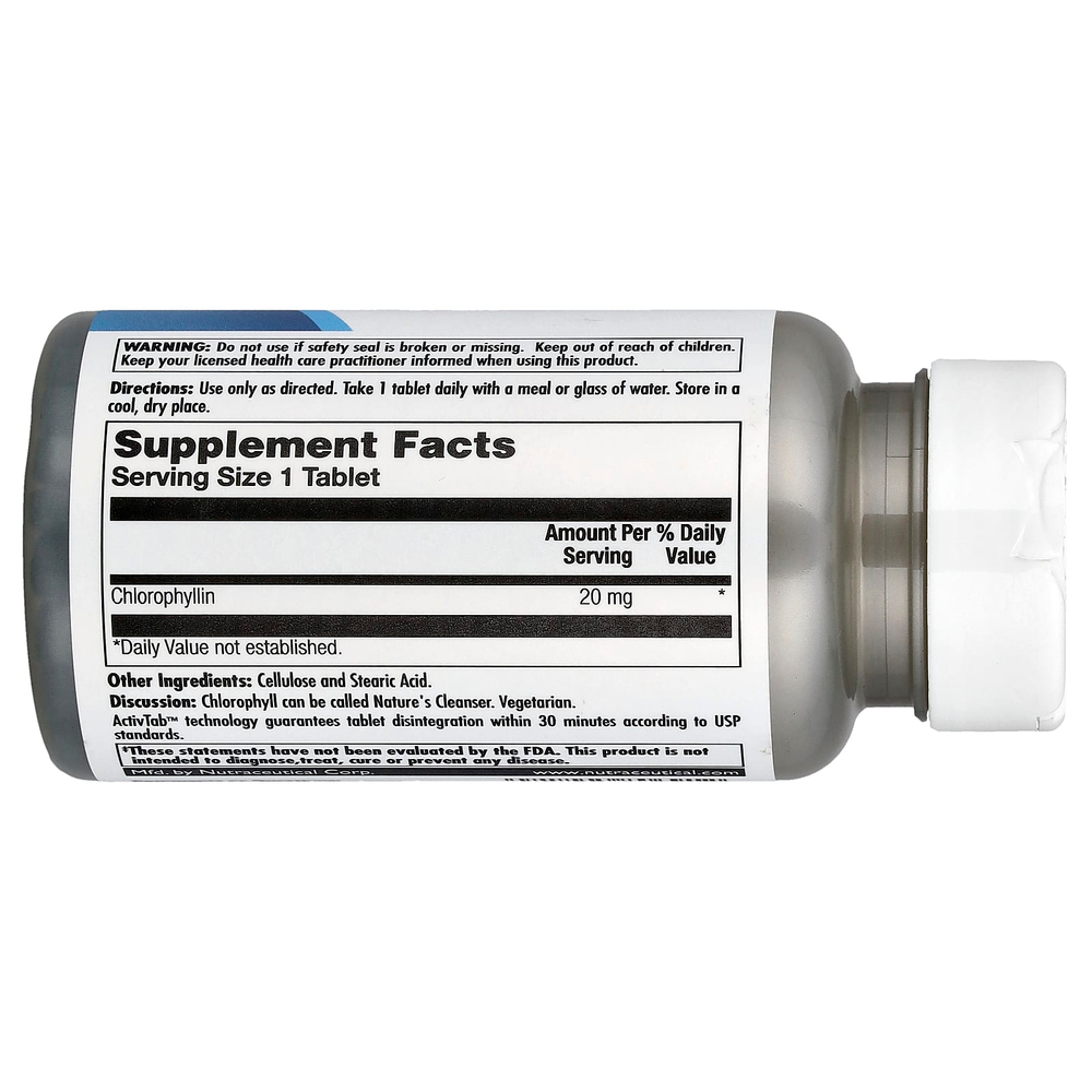 KAL, Хлорофилл, 20 мг, 100 таблеток