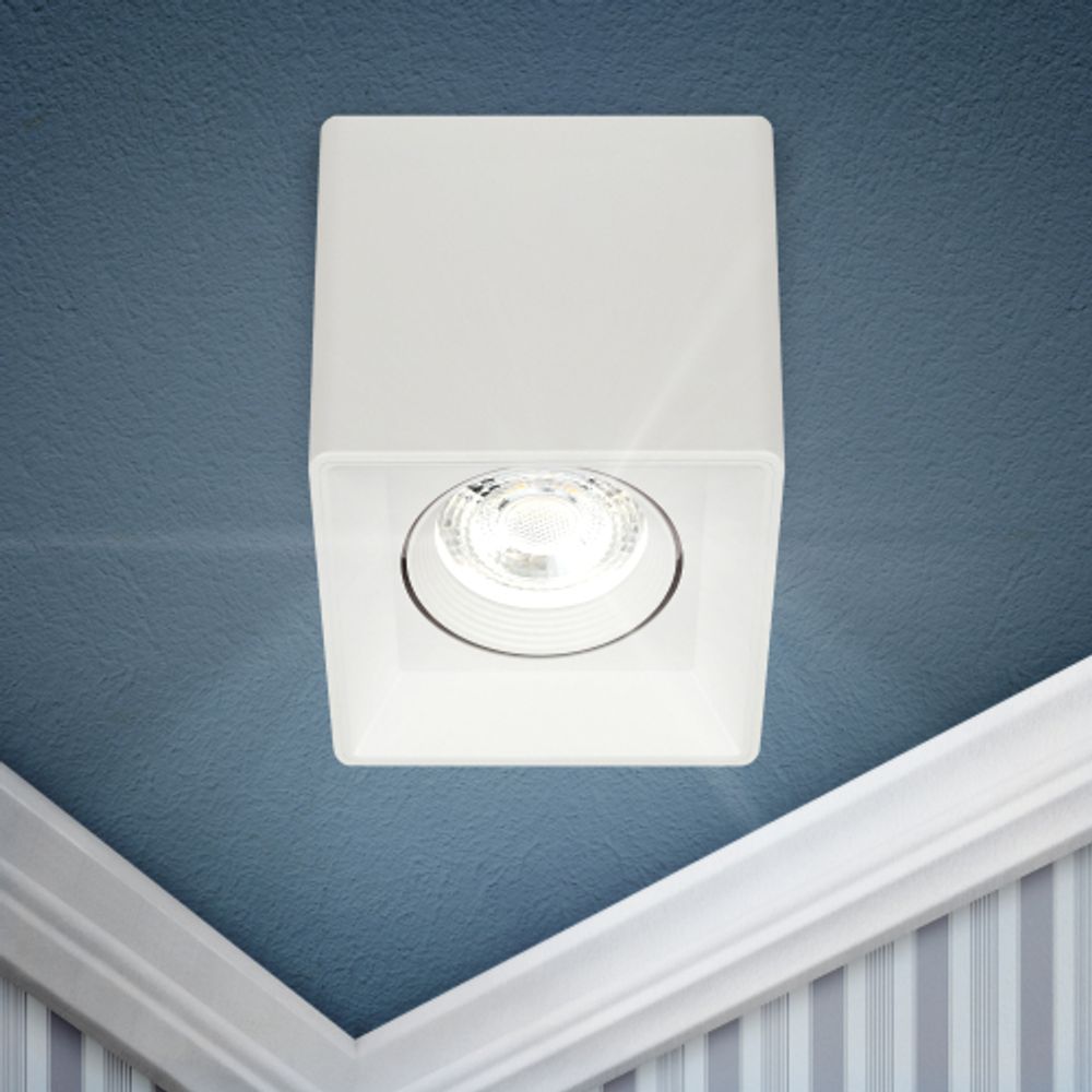 Светильник накладной ЭРА OL24-1 WH под лампу MR16 GU5.3 поворотный белый | Накладные светильники