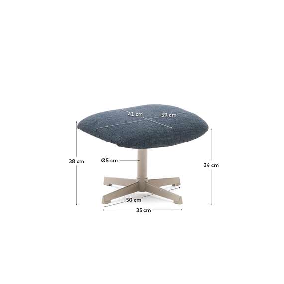 Оттоманка для кресла Jaspe, синяя