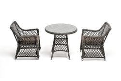 "Эспрессо–80 L" обеденная группа плетеная, цвет графит