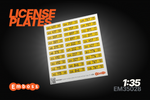 Russian bus and taxi vehicle registration plates 1/35 (3D decal)