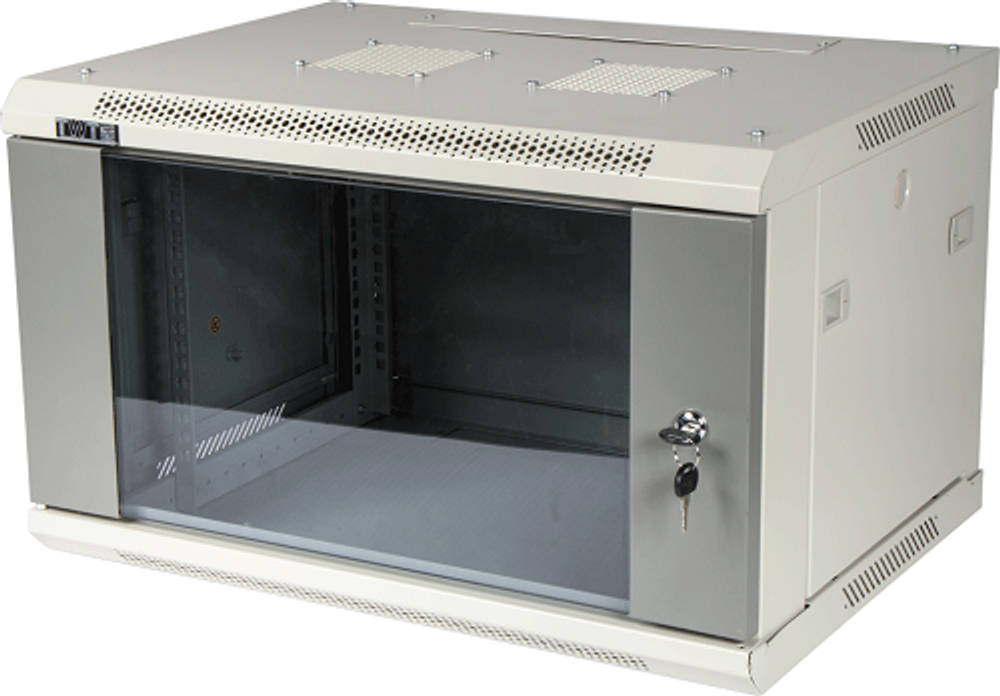 Шкаф настенный 19", 22U TWT TWT-CBWPG-22U-6x6-GY