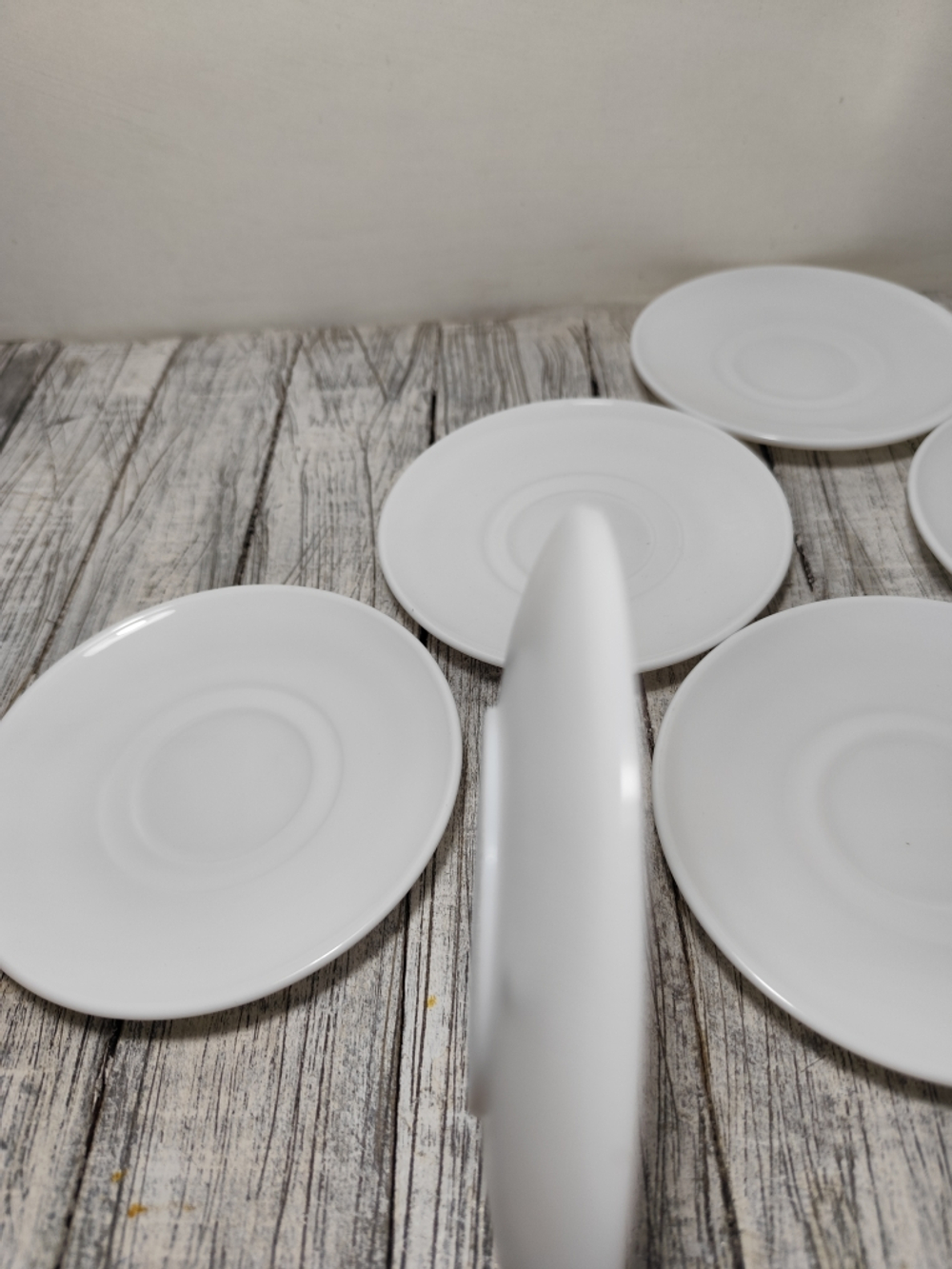 Блюдце стеклокерам 14смGD55 WHITE 719313