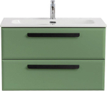 Тумба с раковиной Cezares ECO-CER-N 80 ECO-CER-N-800-2C-SO-PS-P фисташковый софт