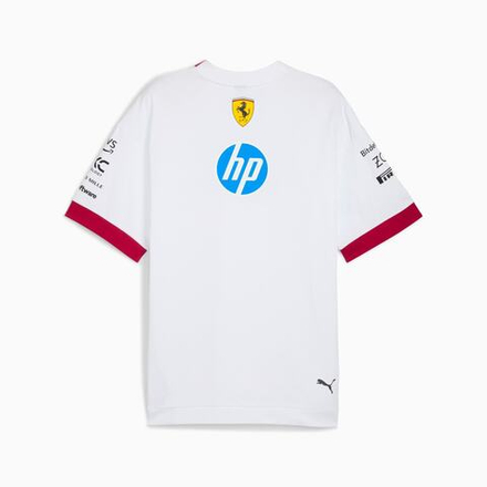 PUMA X SCUDERIA FERRARI МУЖСКАЯ ФУТБОЛКА DRIVERS 2025, БЕЛЫЙ