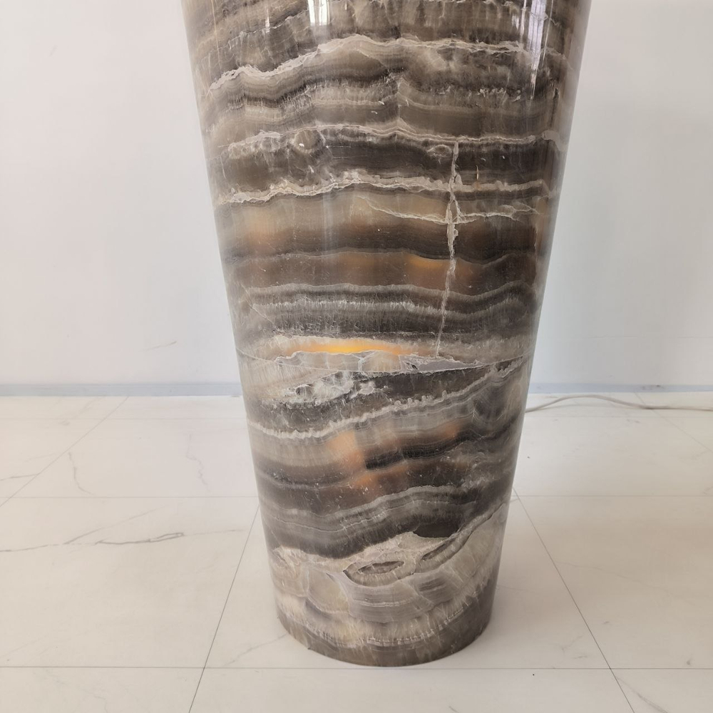 Раковина напольная из оникса Grey ON-04202 (45*45*90)