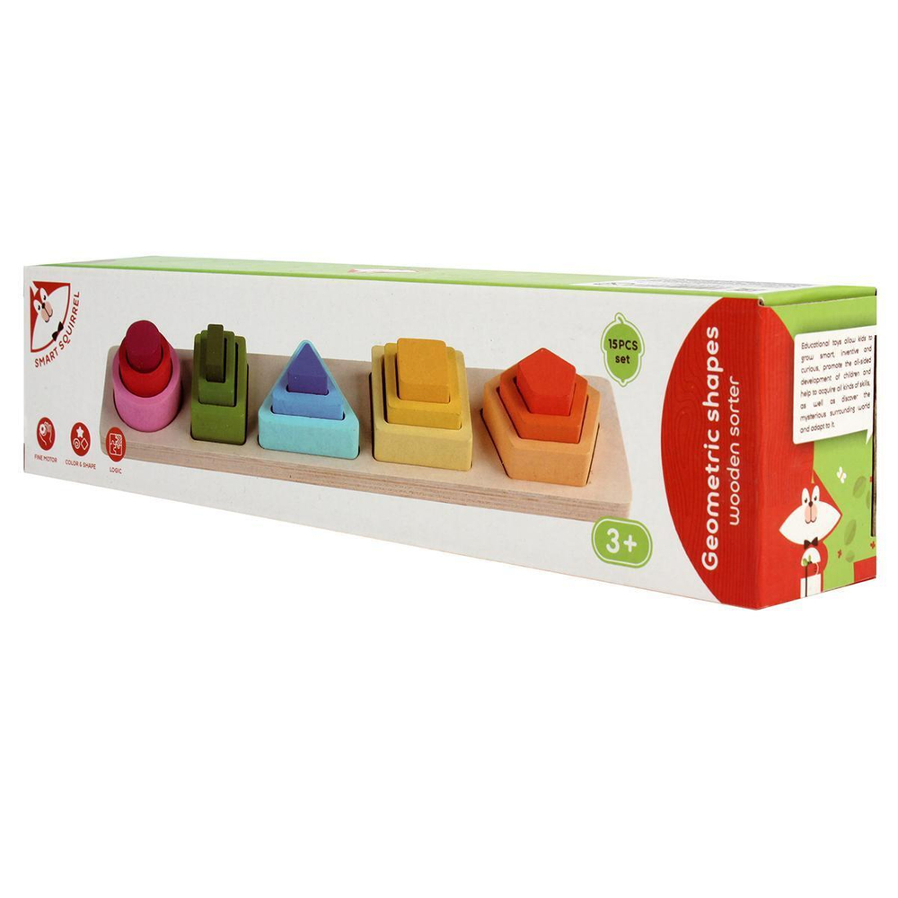 Развивающая игрушка деревянная Сортер 5 эл, коробка C-41825