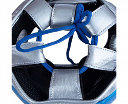 Шлем боксерский Clinch Kids серебристо-синий C128