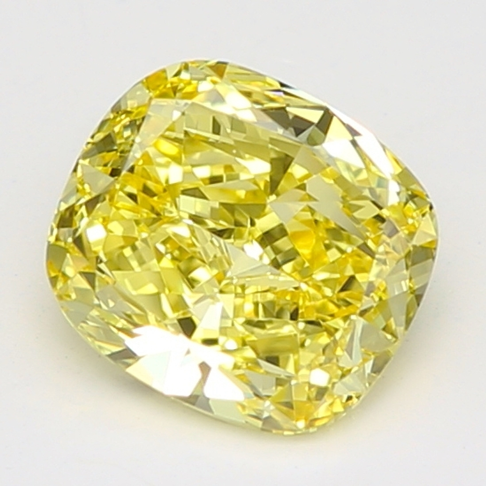 Бриллиант Fancy Int. Yellow VVS1 Антик 0,51 карат 5,25 х 4,7 мм