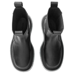 Bottega Veneta Tire Chelsea Short Chelsea Boots Men"s Black
