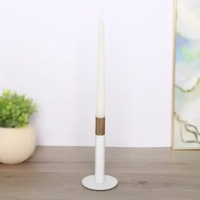 Подсвечник «GLOSS» 8*15 см, Белый/золото