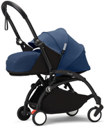 Коляска Stokke YOYO3 Newborn Pack рама чёрная Black 2 в 1 Air France Blue
