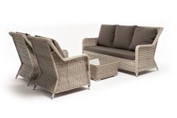 "Гляссе" лаунж-зона из искусственного ротанга, цвет бежевый