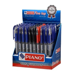Ручка шариковая, масляная, Piano, 3 цвета чернил, серия "Piano Sagacious", прозрачный корпус с рисунком, 50 шт