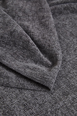 ZARA HOME ПЛЕД ИЗ СИНЕЛИ, ТЕМНО-СЕРЫЙ
