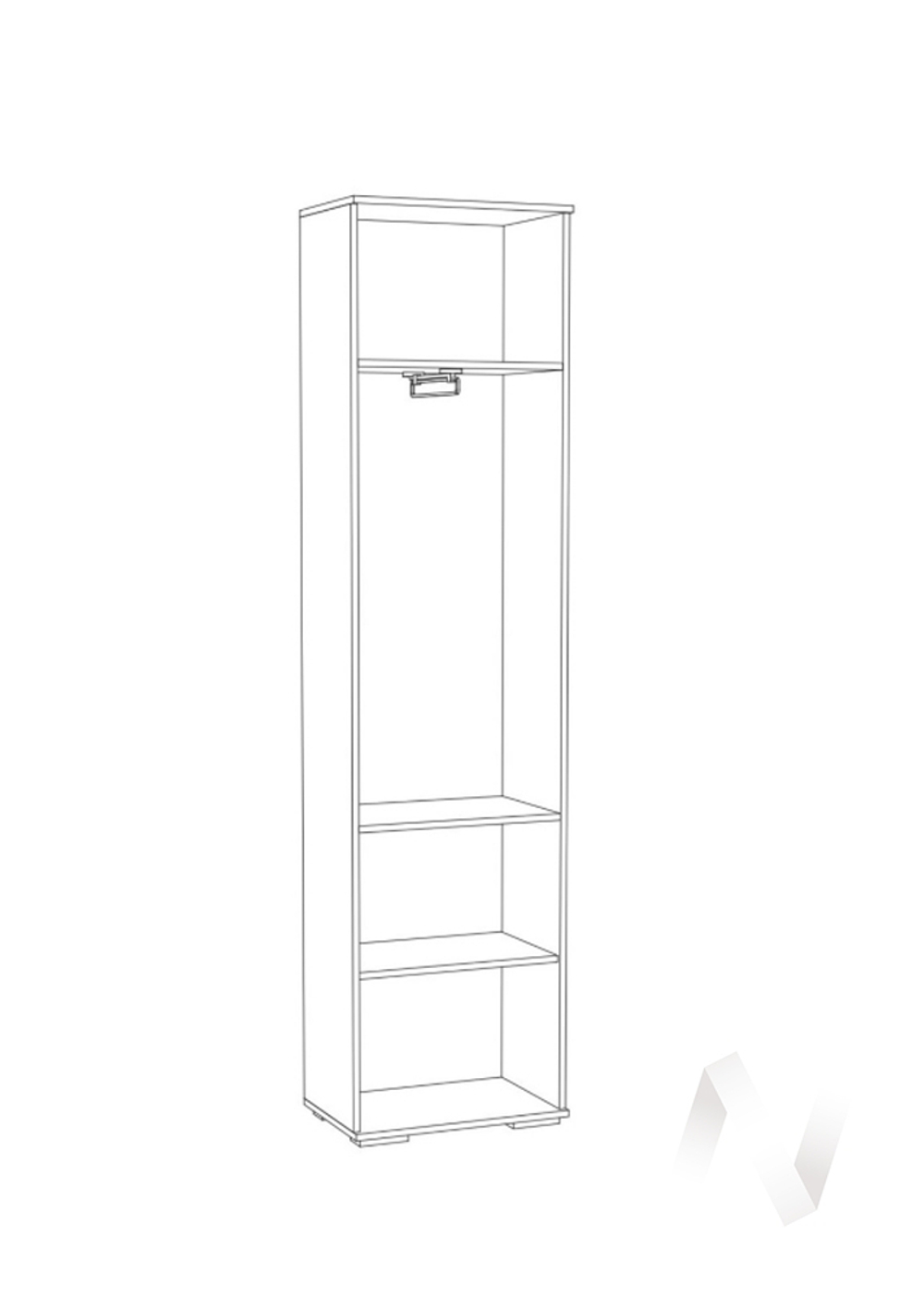 Пенал платянной с выдвижной штангой ЛШ-2 Гостиная Ливорно (дуб сонома)