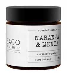 Мята и апельсин, ароматическая свеча, Bago home