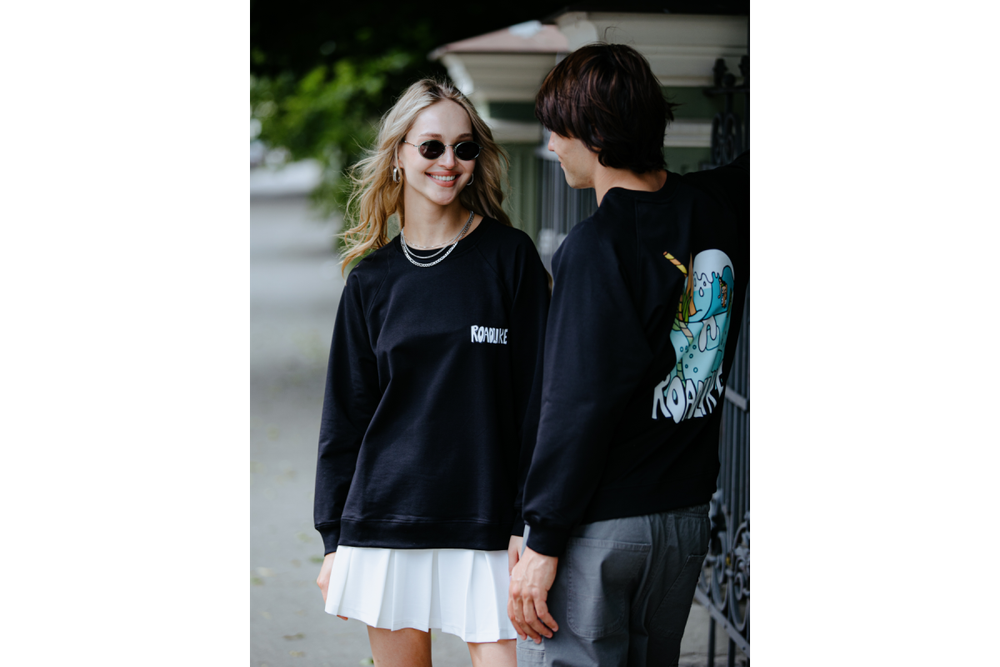 Свитшот RoadLike Ice Surf XS, черный