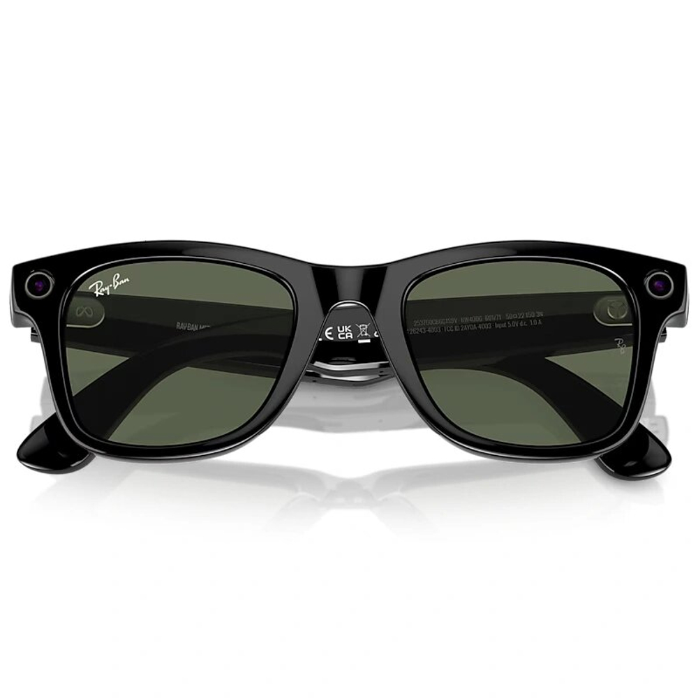 AR очки Ray Ban Wayfarer RW4006 Глянцевый чёрный/Зелёный M 150-50mm (601/71)