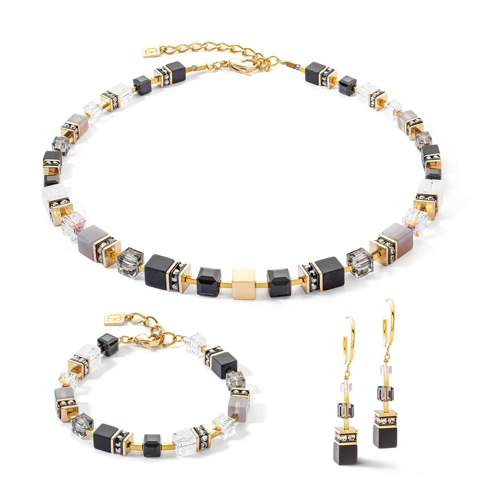Серьги Coeur de Lion Black-Gold 3039/21-1316