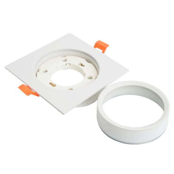 Светильник встраиваемый Feron DL505 потолочный GX53 белый квадрат IP44 51103