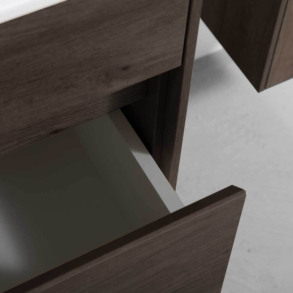 База под раковину Chiara 800 подвесная, 1 выкатной ящик soft-close, R.Oak